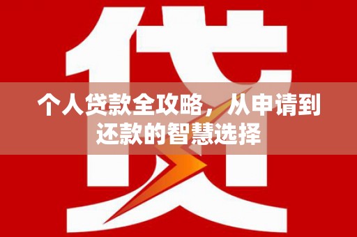 六安个人贷款全攻略，从申请到还款的智慧选择