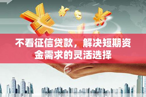 六安不看征信贷款，解决短期资金需求的灵活选择