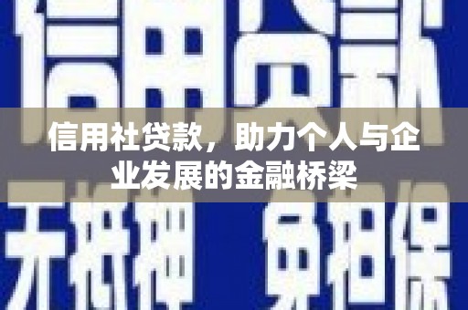 六安信用社贷款，助力个人与企业发展的金融桥梁