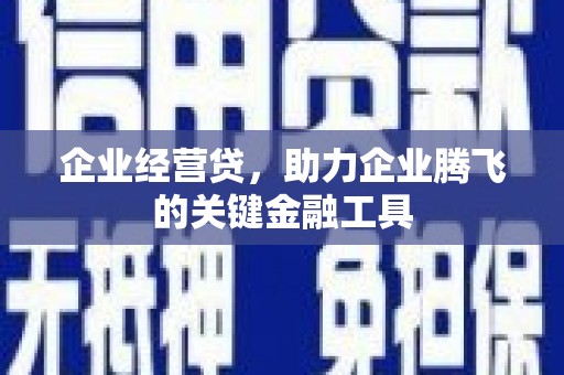 六安企业经营贷，助力企业腾飞的关键金融工具