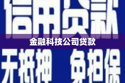 六安金融科技公司贷款