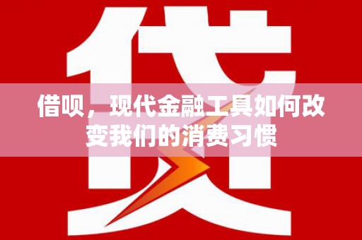 六安借呗，现代金融工具如何改变我们的消费习惯