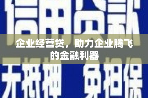 六安企业经营贷，助力企业腾飞的金融利器