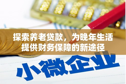 六安探索养老贷款，为晚年生活提供财务保障的新途径