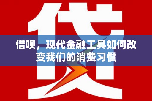 六安借呗，现代金融工具如何改变我们的消费习惯