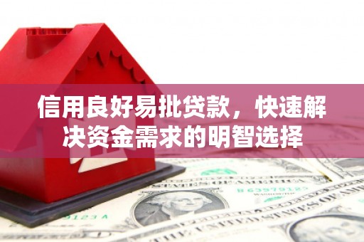 六安信用良好易批贷款，快速解决资金需求的明智选择