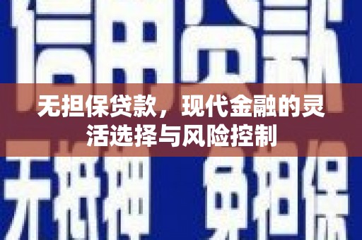 六安无担保贷款，现代金融的灵活选择与风险控制