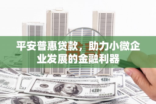 六安平安普惠贷款，助力小微企业发展的金融利器