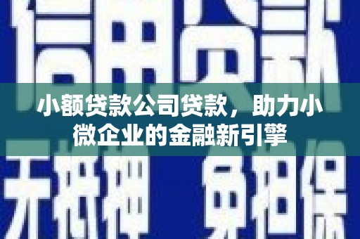 六安小额贷款公司贷款，助力小微企业的金融新引擎