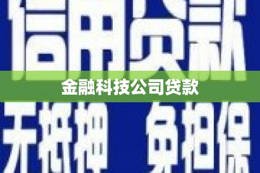 六安金融科技公司贷款