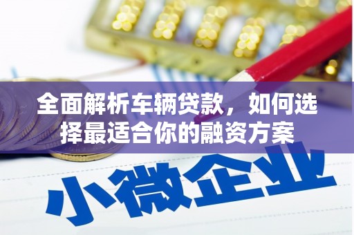 六安全面解析车辆贷款，如何选择最适合你的融资方案