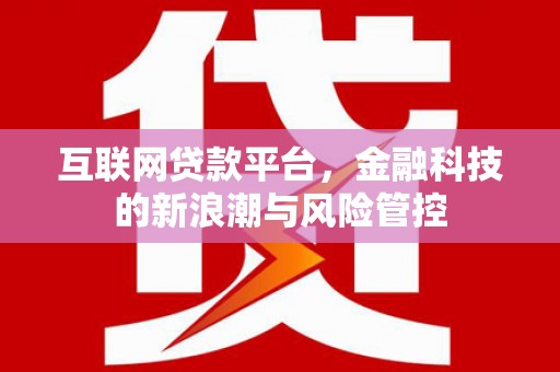 六安互联网贷款平台，金融科技的新浪潮与风险管控