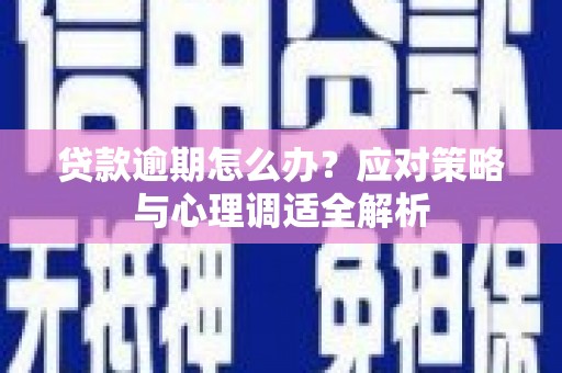 六安贷款逾期怎么办？应对策略与心理调适全解析