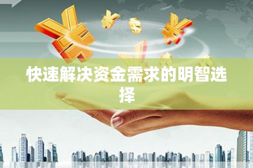 六安快速解决资金需求的明智选择