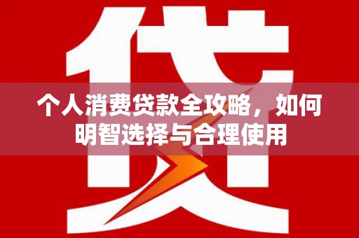 六安个人消费贷款全攻略，如何明智选择与合理使用