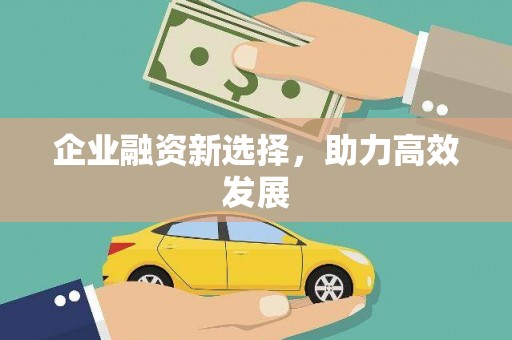 六安企业融资新选择，助力高效发展